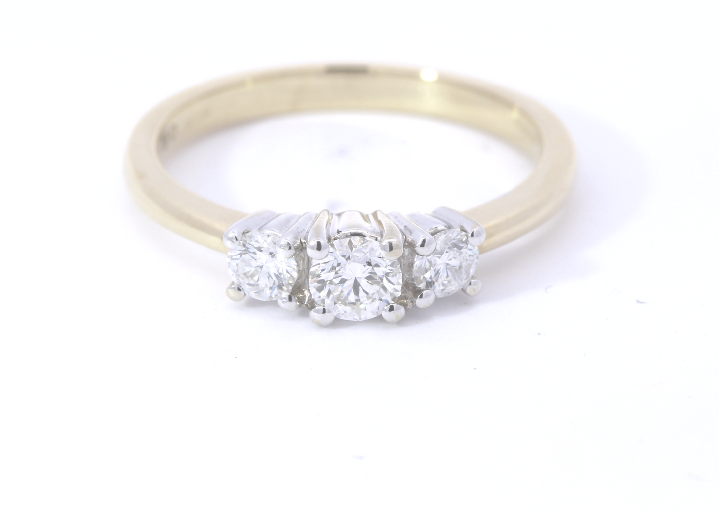 18ct Yellow Gold Trilogy Diamond Ring - 0.50ct