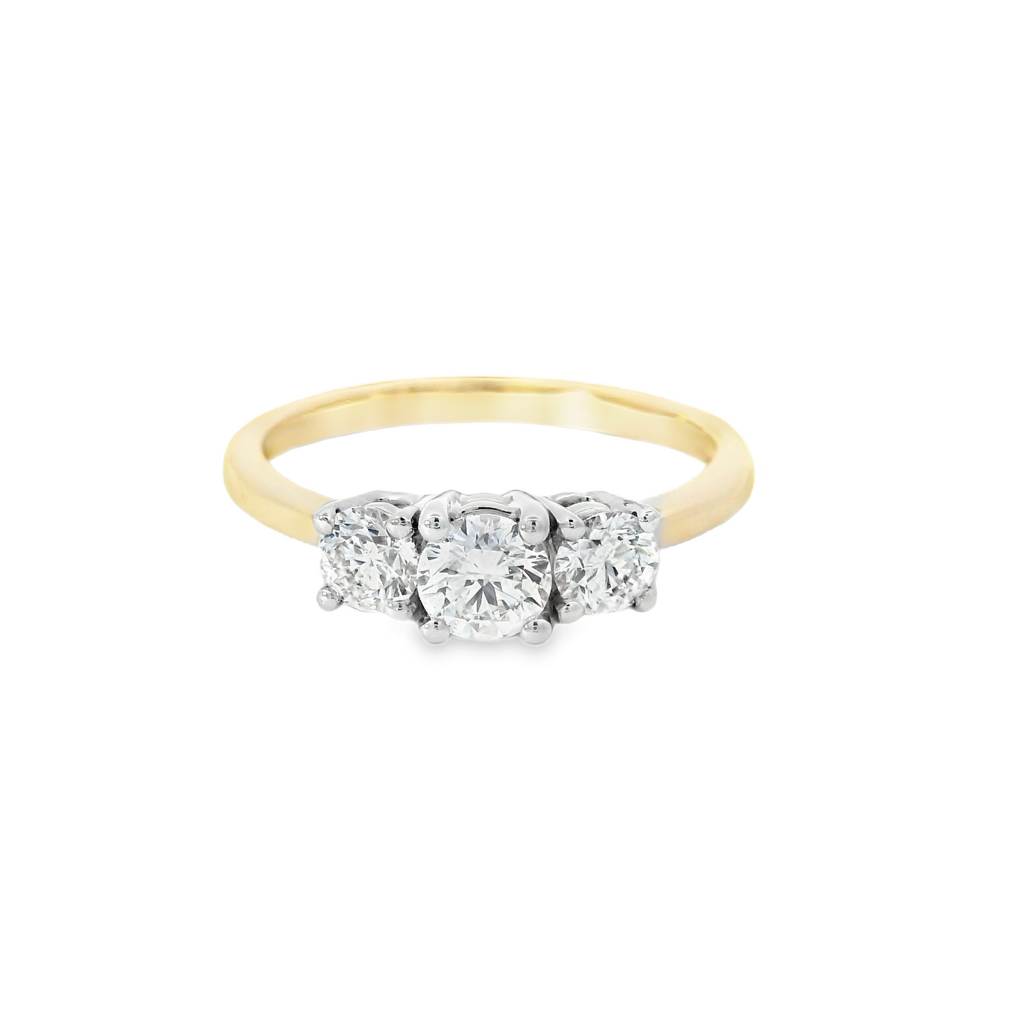 18ct Gold Trilogy Diamond Ring 0.75ct