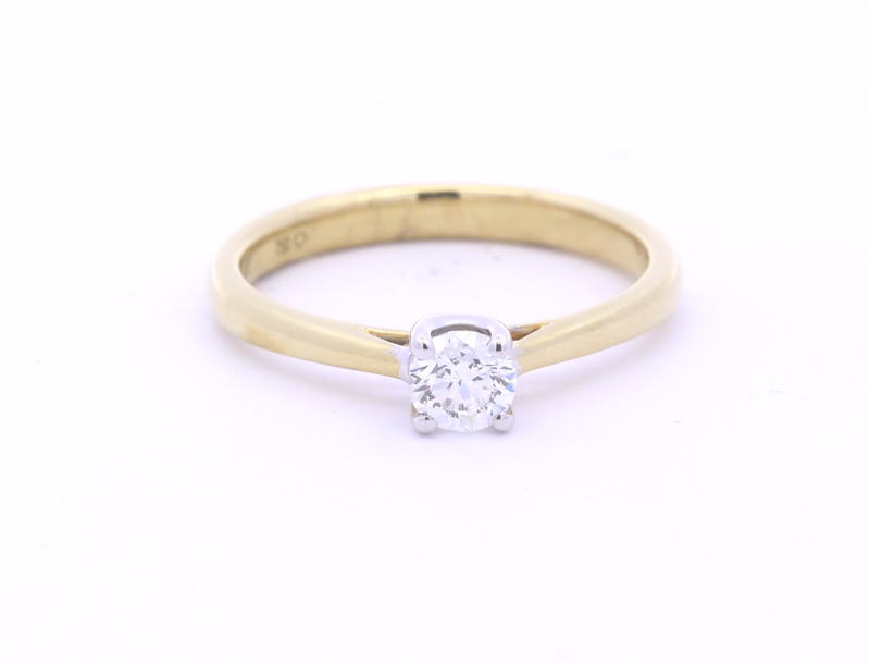 18ct Yellow Gold Diamond Solitaire Ring 0.35ct - NDR2019/35