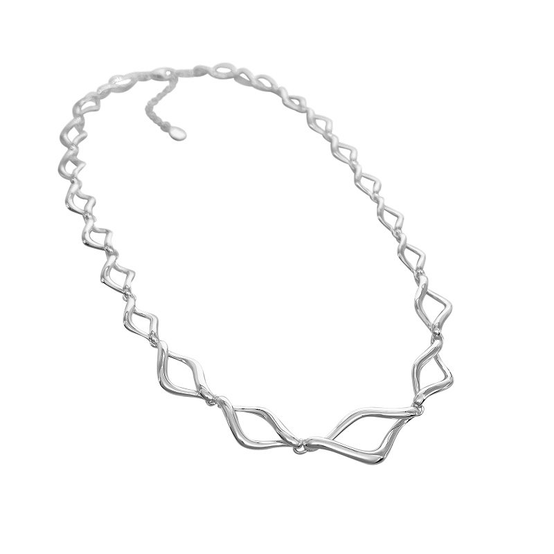 Lumi Sterling Silver Twist Necklace NK199