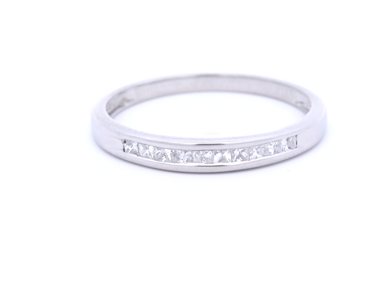 Platinum Ten Stone Half Eternity Diamond Ring OR1025 - Size P