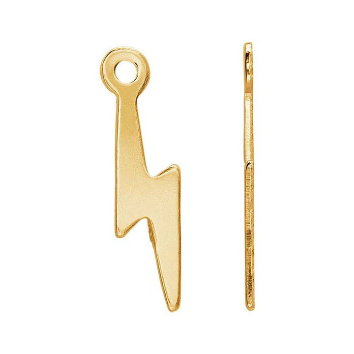 Perma Jewel Yellow Gold-Filled Lightening Bolt Charm PJ-14202078