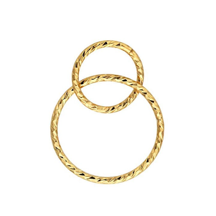 Perma Jewel Yellow Gold-Filled Sparkle Linked Circle Connector PJ-14202079