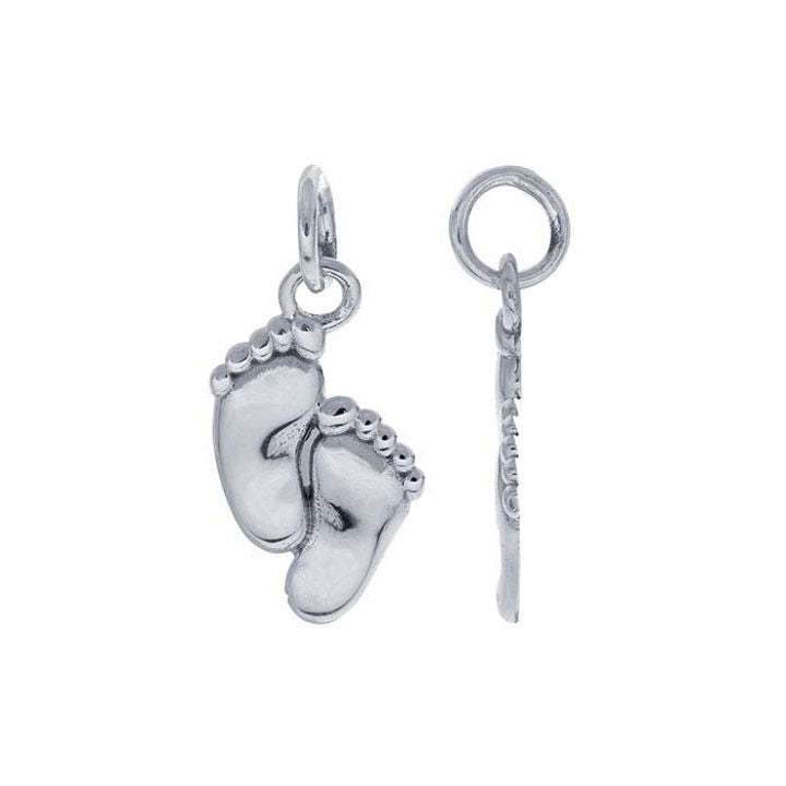 Perma Jewel Sterling Silver Baby Feet Charm PJ-9252071