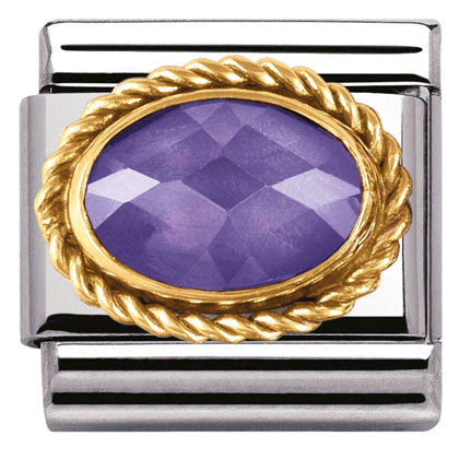 NOMINATION Purple Faceted CZ Charm 030602-001