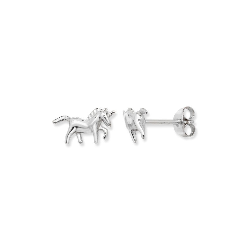 Silver Unicorn Earrings SE497C