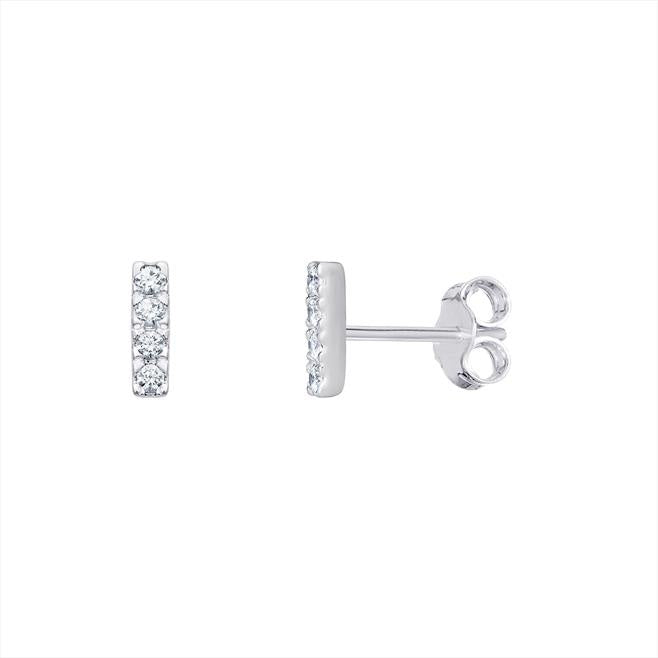 Silver CZ Earrings SE508C