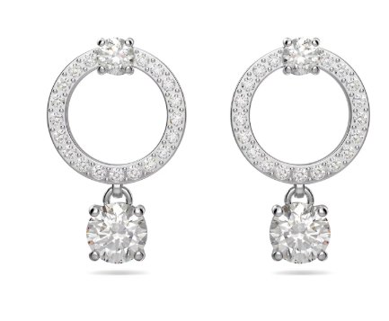 Swarovski Constella Silver Tone Earrings 5633835