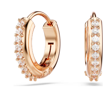 Swarovski Matrix Rose Tone Hoop Earrings 5701601