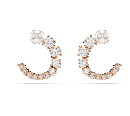 Swarovski Matrix Rose Earrings with Pearl 5701603