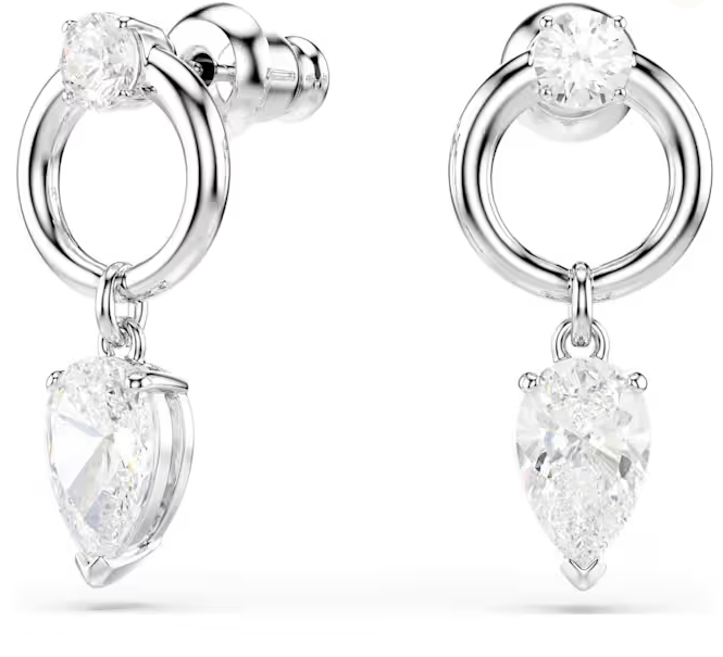 Swarovski Mesmera drop earrings Mixed cuts Silver Tone 5723177
