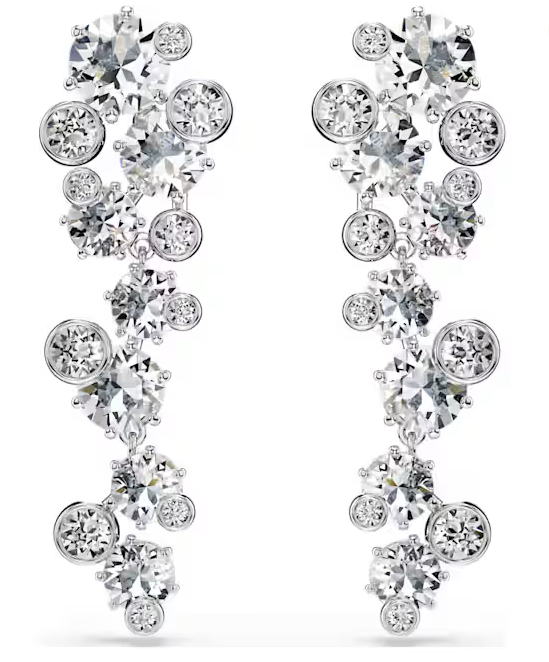 Swarovski New Constella drop earrings Mixed cuts Silver Tone 5732252