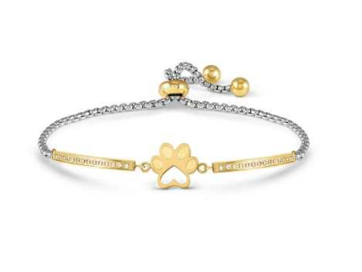 NOMINATION Milleluci Refined Steel & Gold Footprint Bracelet 028018-013
