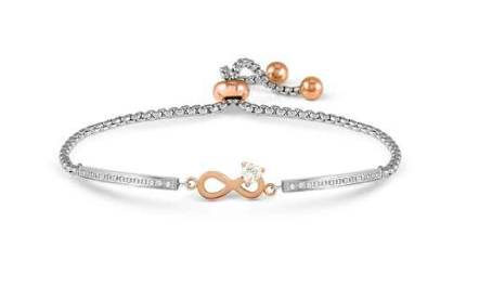 NOMINATION Milleluci Refined Steel & Rose Infinite Bracelet 028020-024