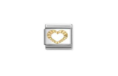 NOMINATION Gold Open Heart Charm 030149-63