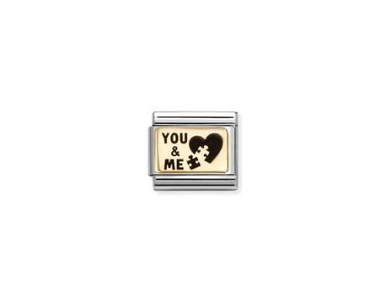 NOMINATION Gold Puzzle You & Me Charm 030166-71