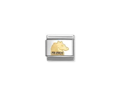 NOMINATION Gold Friends Horse Charm 030285-71
