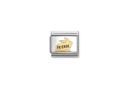 NOMINATION Gold Friends Rabbit Charm 030285-73