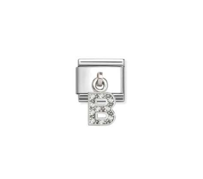 NOMINATION Silver CZ Letter B Charm 331818/02