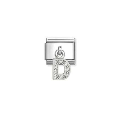 NOMINATION Silver CZ Letter D Charm 331818/04
