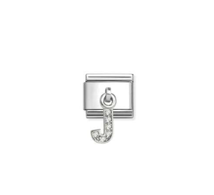 NOMINATION Silver CZ Letter J Charm 331818/10