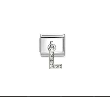 NOMINATION Silver CZ Letter L Charm 331818/12