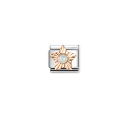 NOMINATION Rose Star with Opal Charm 430515-07