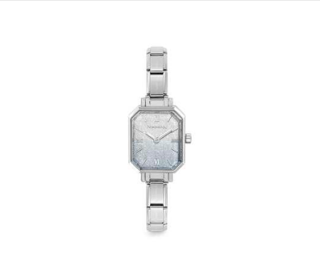 NOMINATION Steel Rectangular Watch Blue Glitter Dial 076037-035