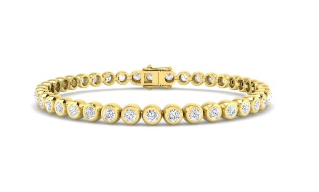 9ct Gold Lab Grown Diamond Line Bracelet - 4.01ct