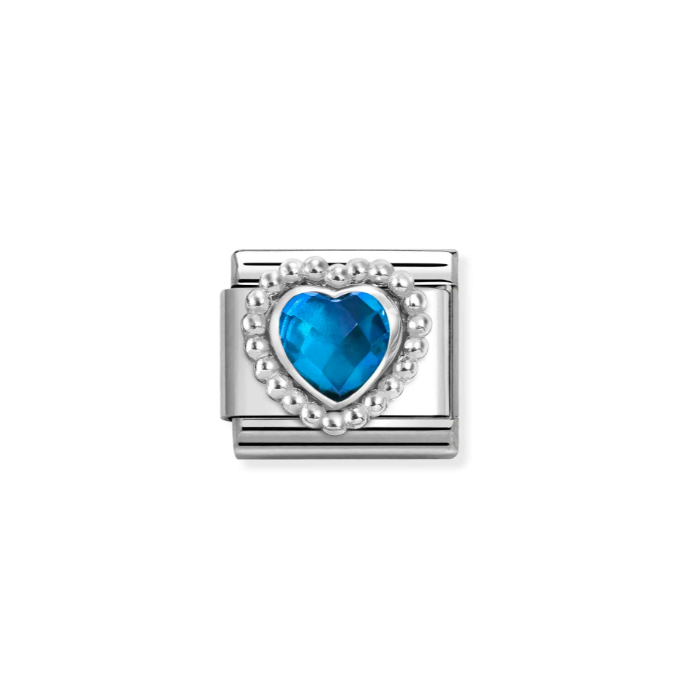 Nomination Blue Heart CZ Charm 330606-007