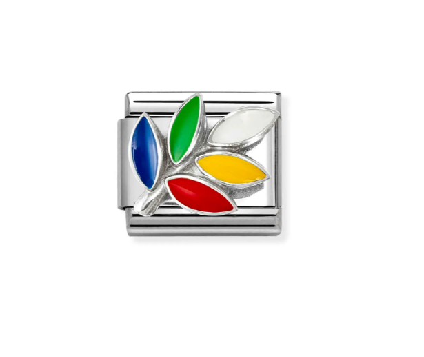 Nomination Silver Rainbow Olive Branch Charm 330204-41