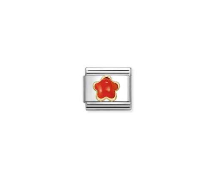 Nomination Gold Red Coral Flower Charm 030522-11