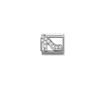 Nomination Silver CZ High Heel Shoe Charm 330328-23