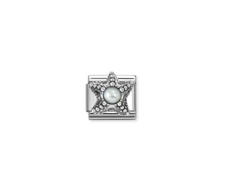 Nomination Silver White Pearl Starfish Charm 330511-09