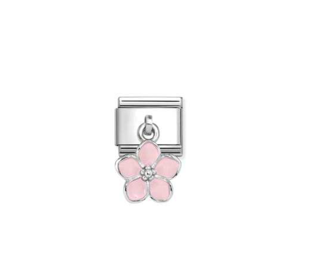 Nomination Pink Drop Flower Charm 331805-23