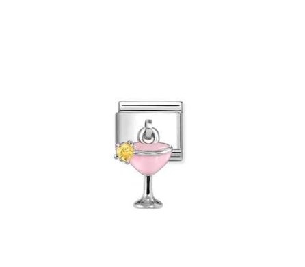 Nomination Pink Cocktail Glass Drop Charm 331815-18