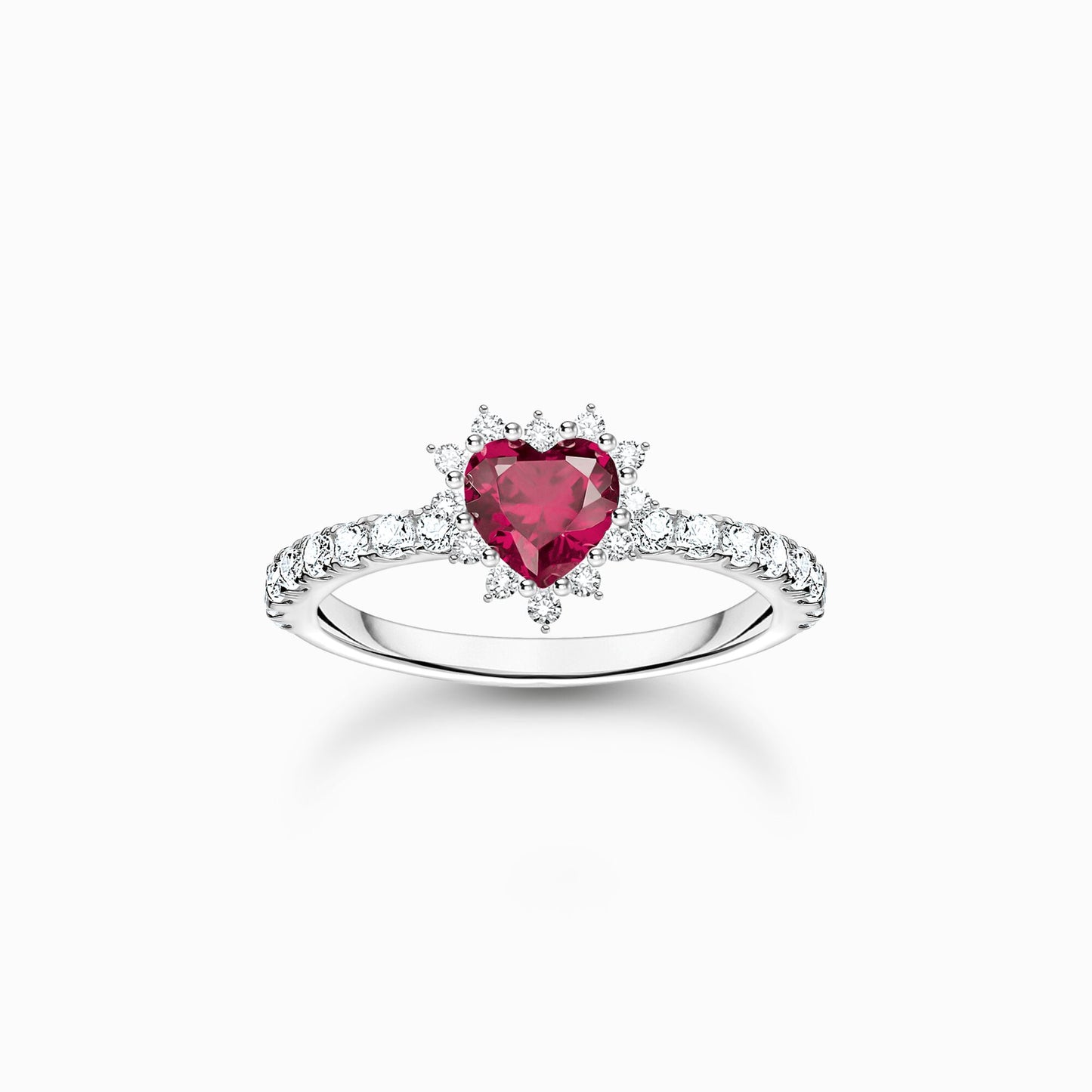 Thomas Sabo Silver heart ring Romance TR2484-013-10