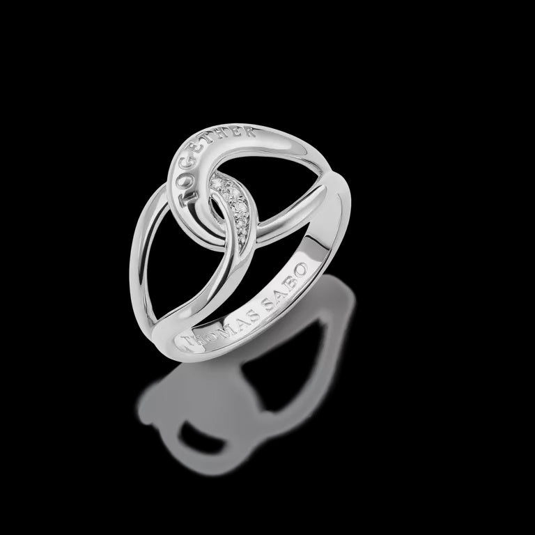 Thomas Sabo Ring Together with white zirconia Sterling Silver TR2547-051-14