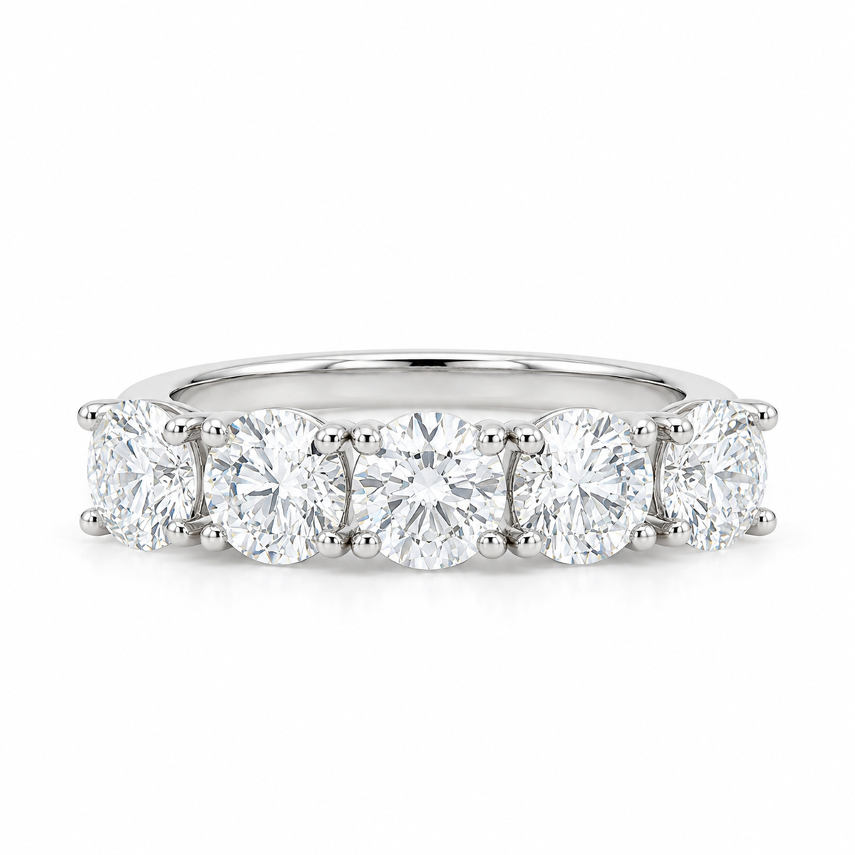 Platinum Lab Grown Diamond Five Stone Ring 2.00ct D VS1