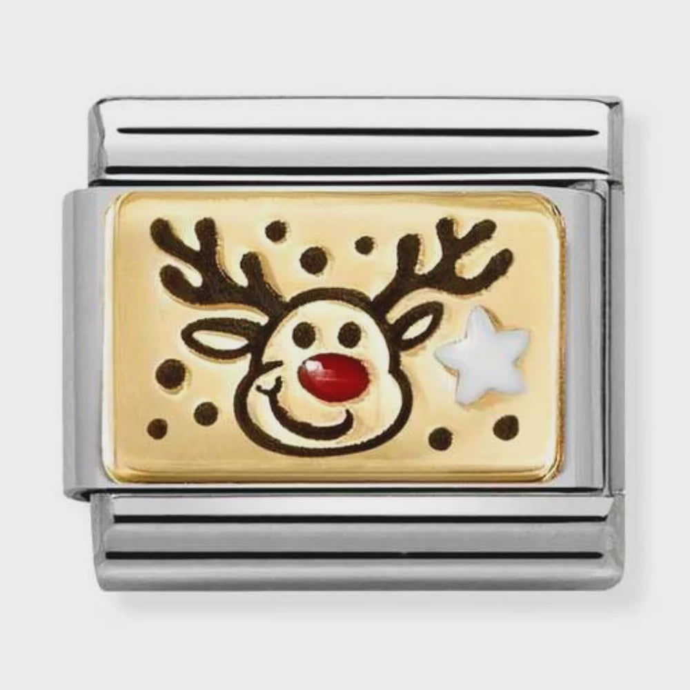 NOMINATION Classic Plate Reindeer Charm 030289-11