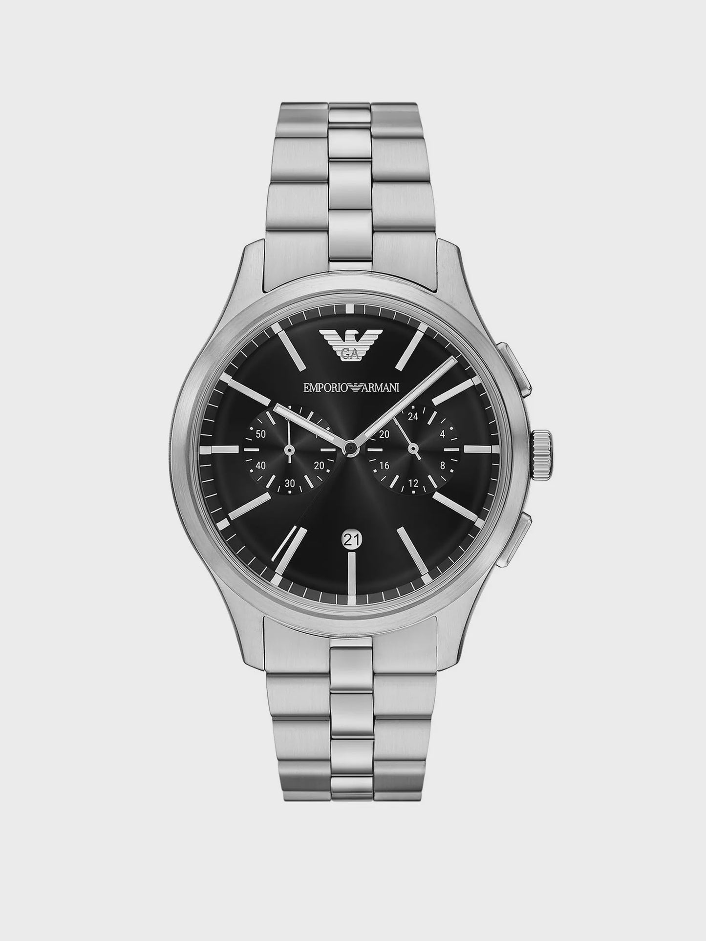 Armani Chronograph Watch Steel Black Dial AR11691