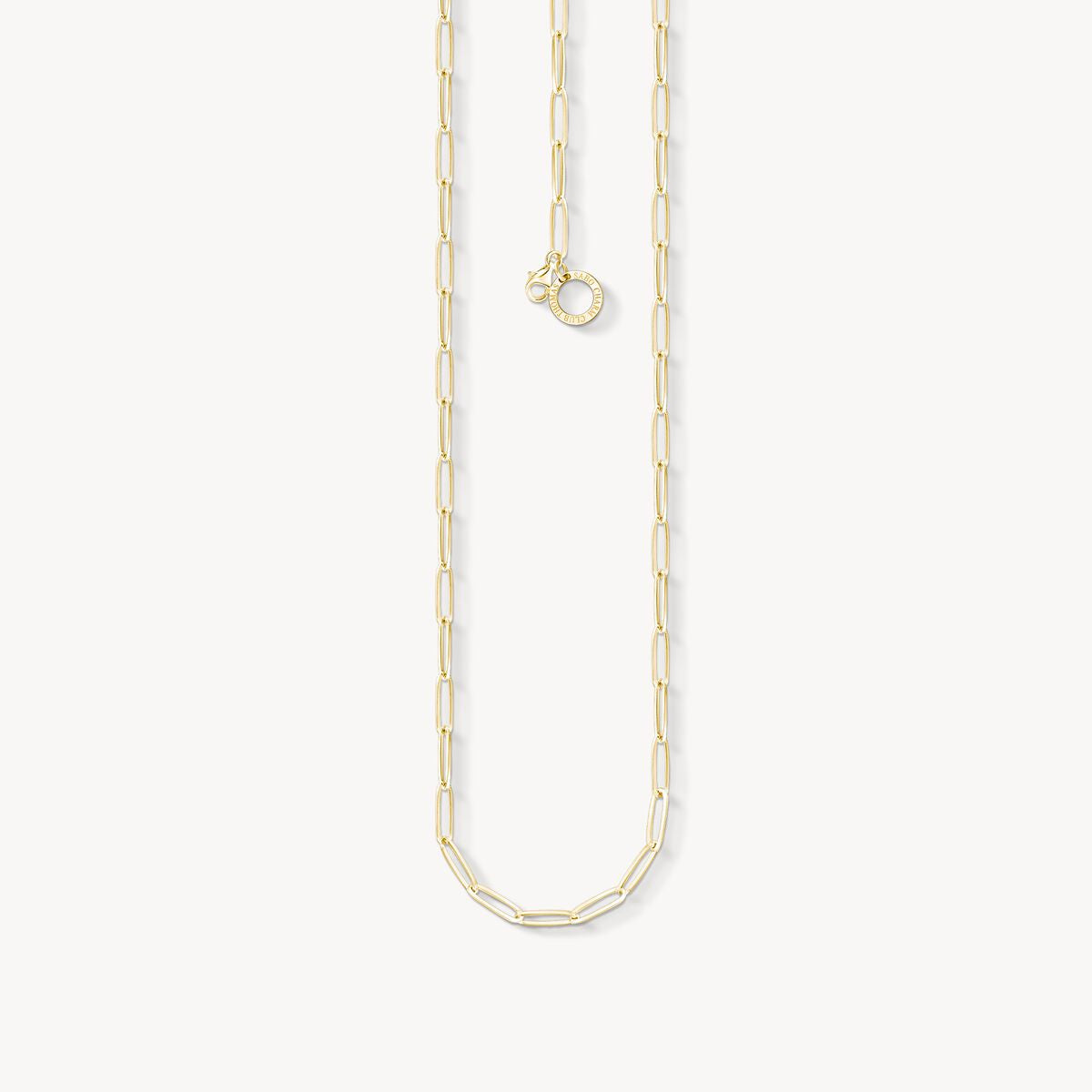Thomas Sabo Charm Necklace with white disc Gold Plated X0254-413-39-L45