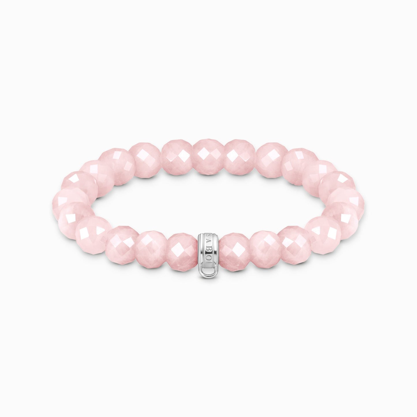 Thomas Sabo Charm bracelet with oval rose quartz beads X0292-034-9