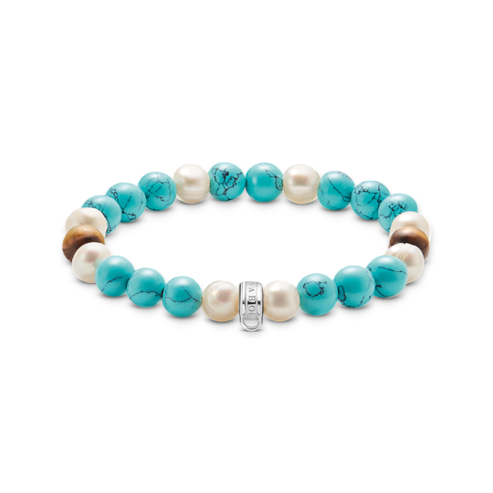 Thomas Sabo Silver Beads Bracelet with colourful stones X0293-951-7