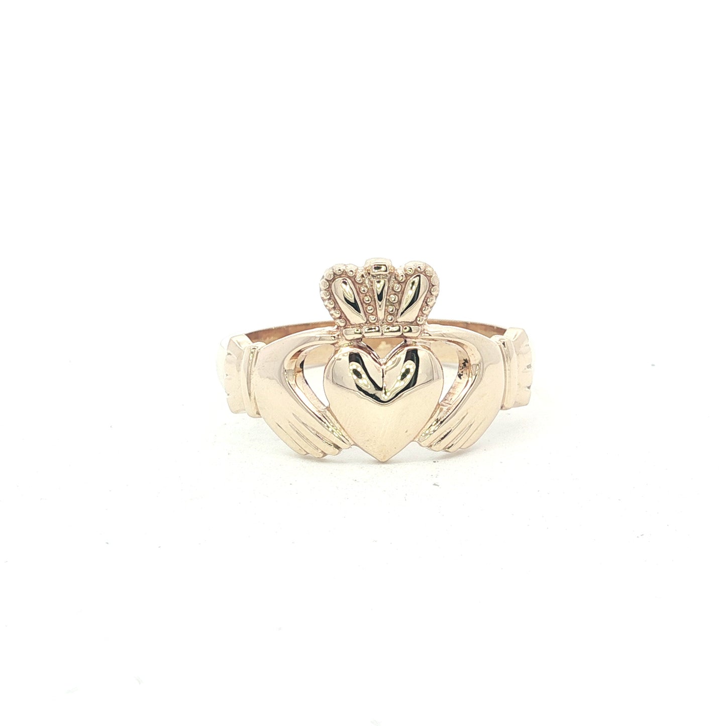 9ct Yellow Gold Gents Claddagh Ring