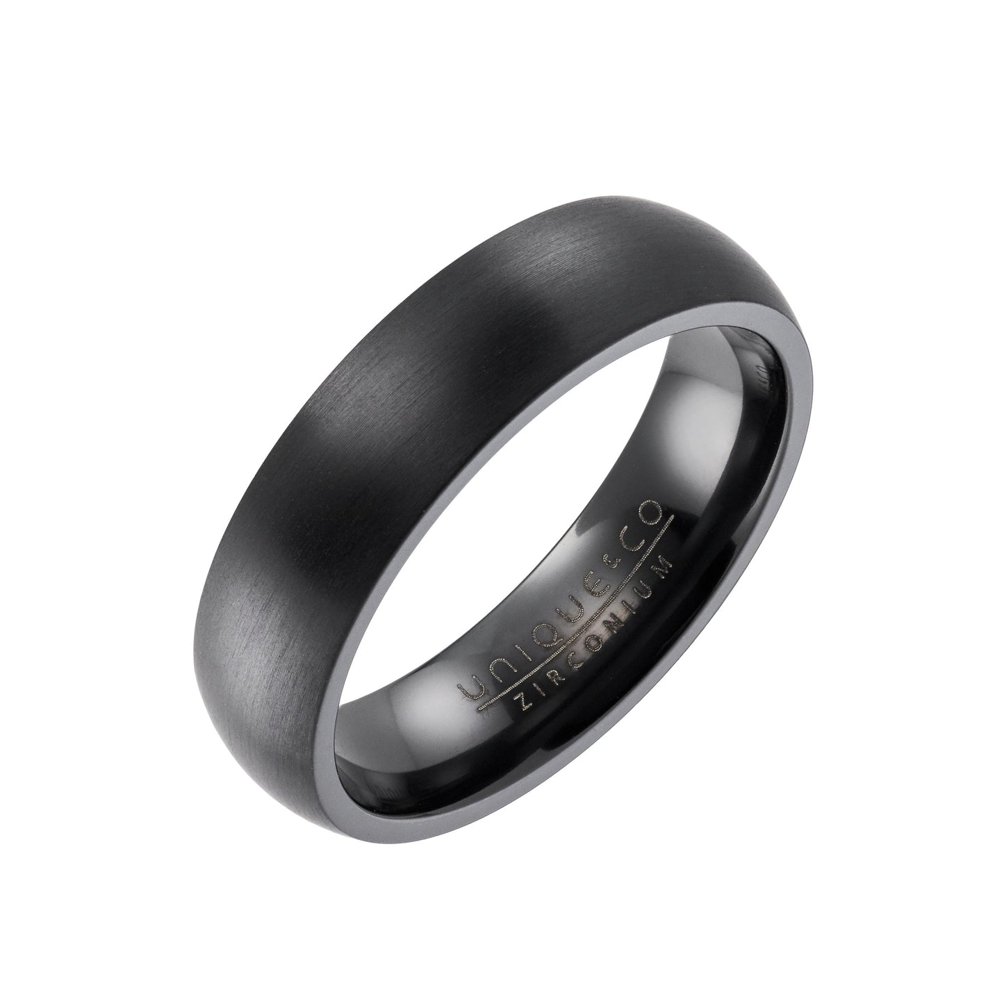 Unique & Co Black Zirconium ring with Matte Finish ZR-34