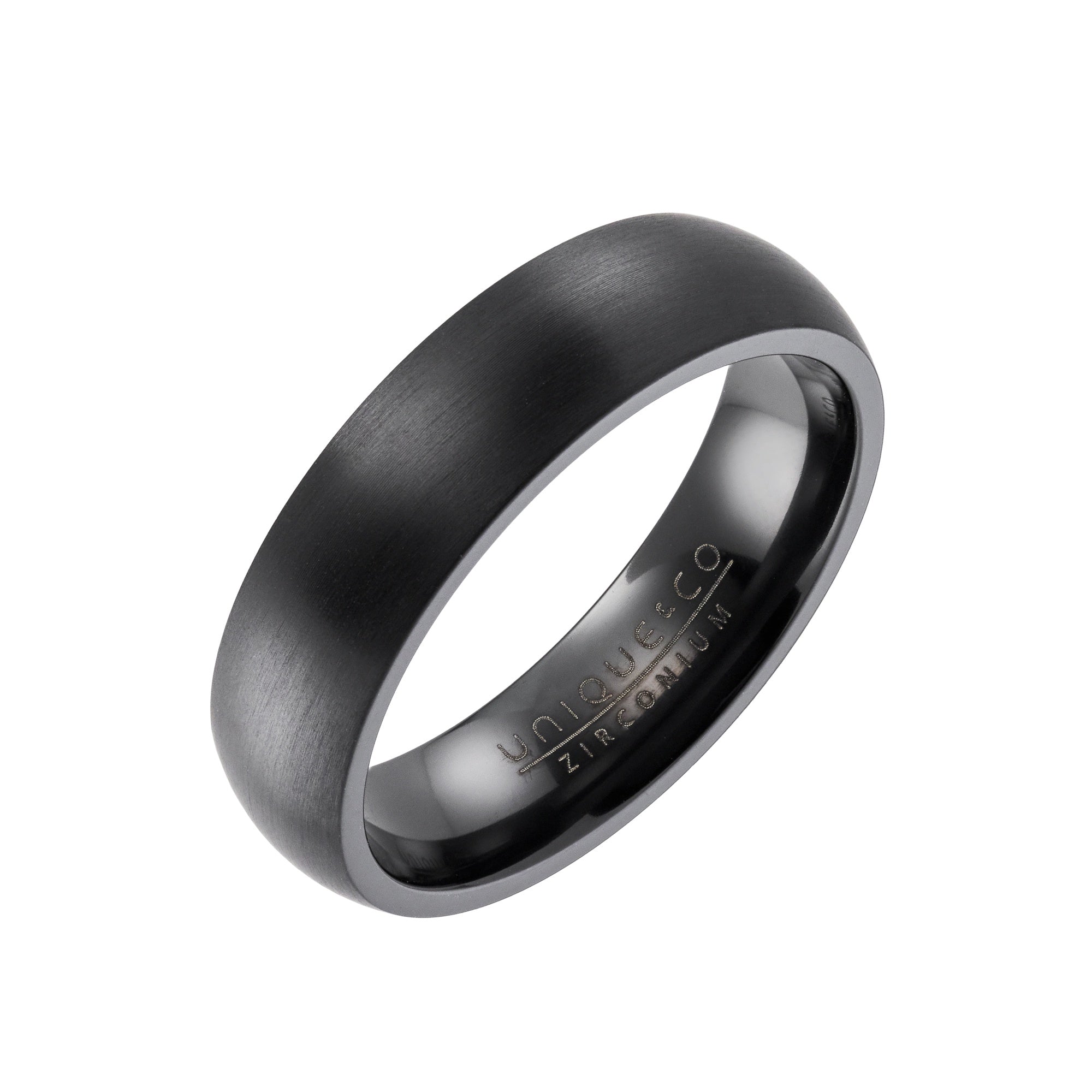 Unique & Co Black Zirconium ring with Matte Finish ZR-34