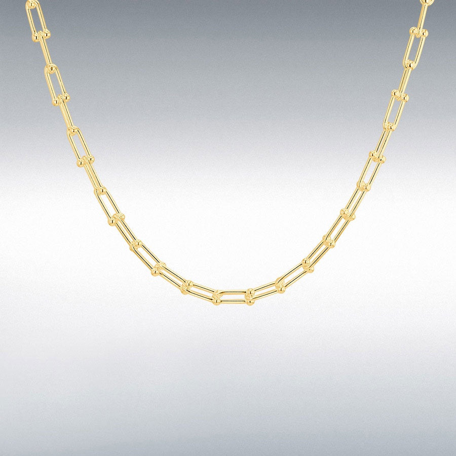 Gold Plated Silver Industrial Style Necklace 20''