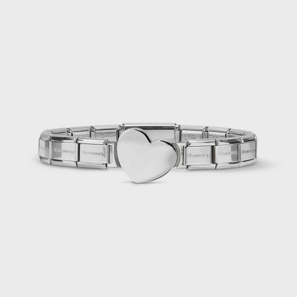 Nomination Trendsetter And Heart Bracelets In Steel Heart 021158/022