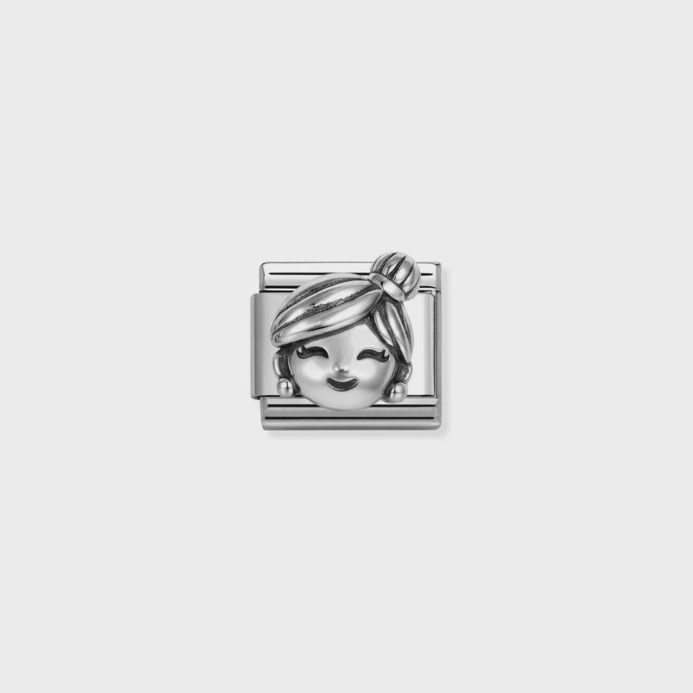 Nomination Oxidized Symbols In Steel And 925 Sterling Sterling Silver Grandma 330114-15